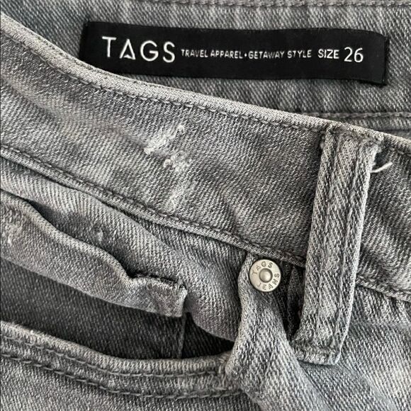 TAGS Distressed Washed Black Jeans - Picture 5 of 6